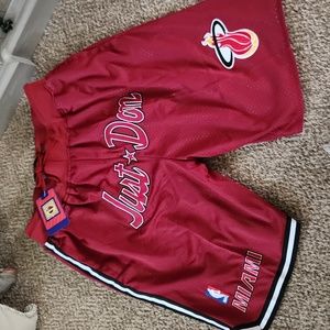 Just Don Miami Heat Basketball 🏀 Shorts